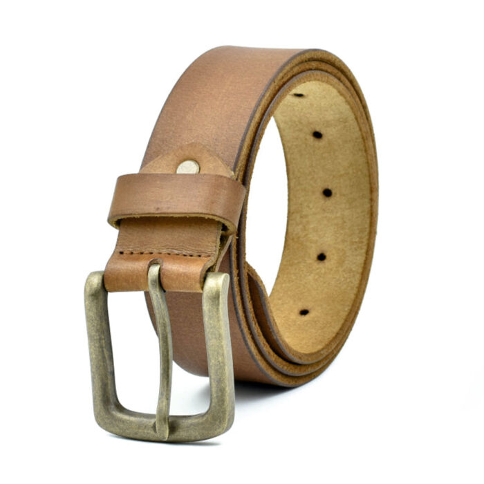 Casual Brown Leather Belt For Mens