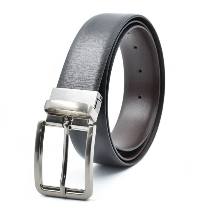 Men's Formal Reversible Leather Belt Black/Brown Palmila